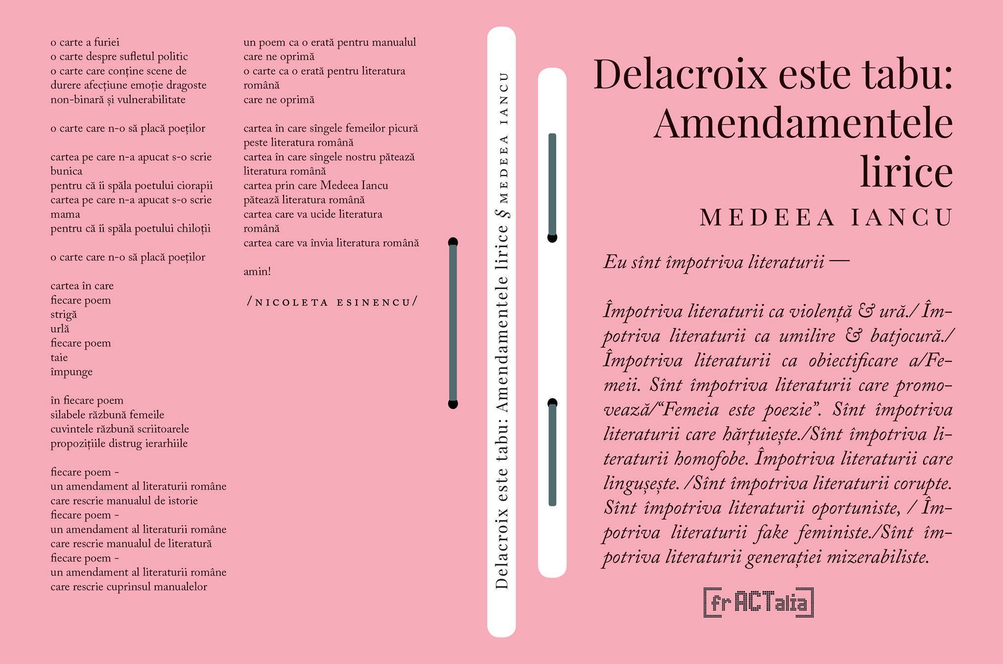 Medeea Iancu - Delacroix este tabu Amendamentele lirice