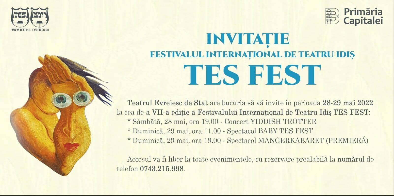 Festivalul Internațional de Teatru Idiș Test Fest ajunge la ediția a VII-a. A fost anunțat programul evenimentului