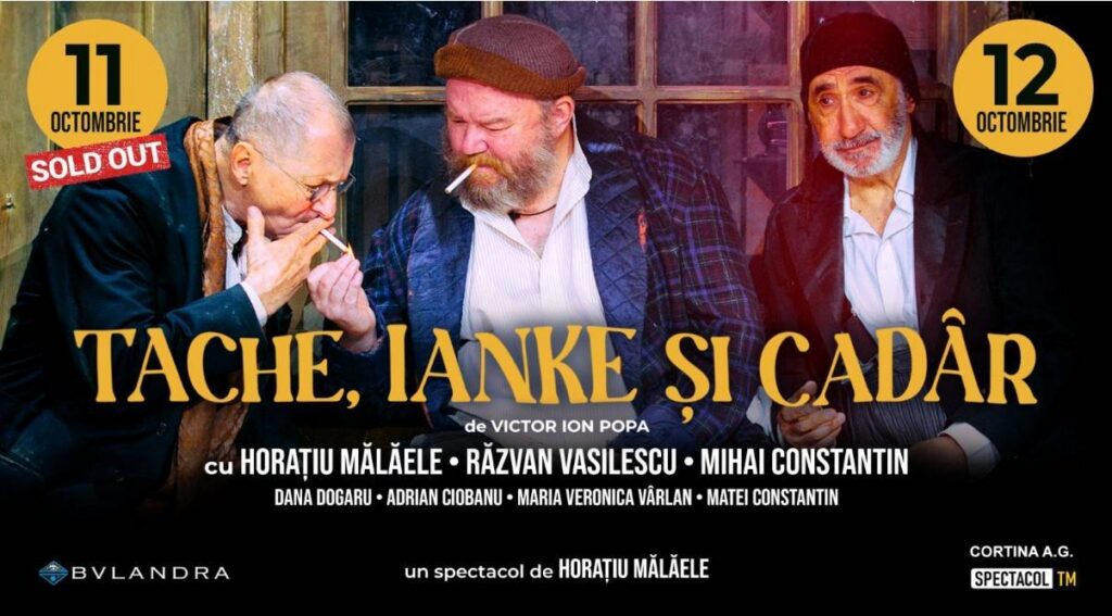 „Take, Ianke și Cadâr” după V. I. Popa cu Horațiu Mălăiele la Teatrul „Bulandra” din București, miercuri 1 iunie