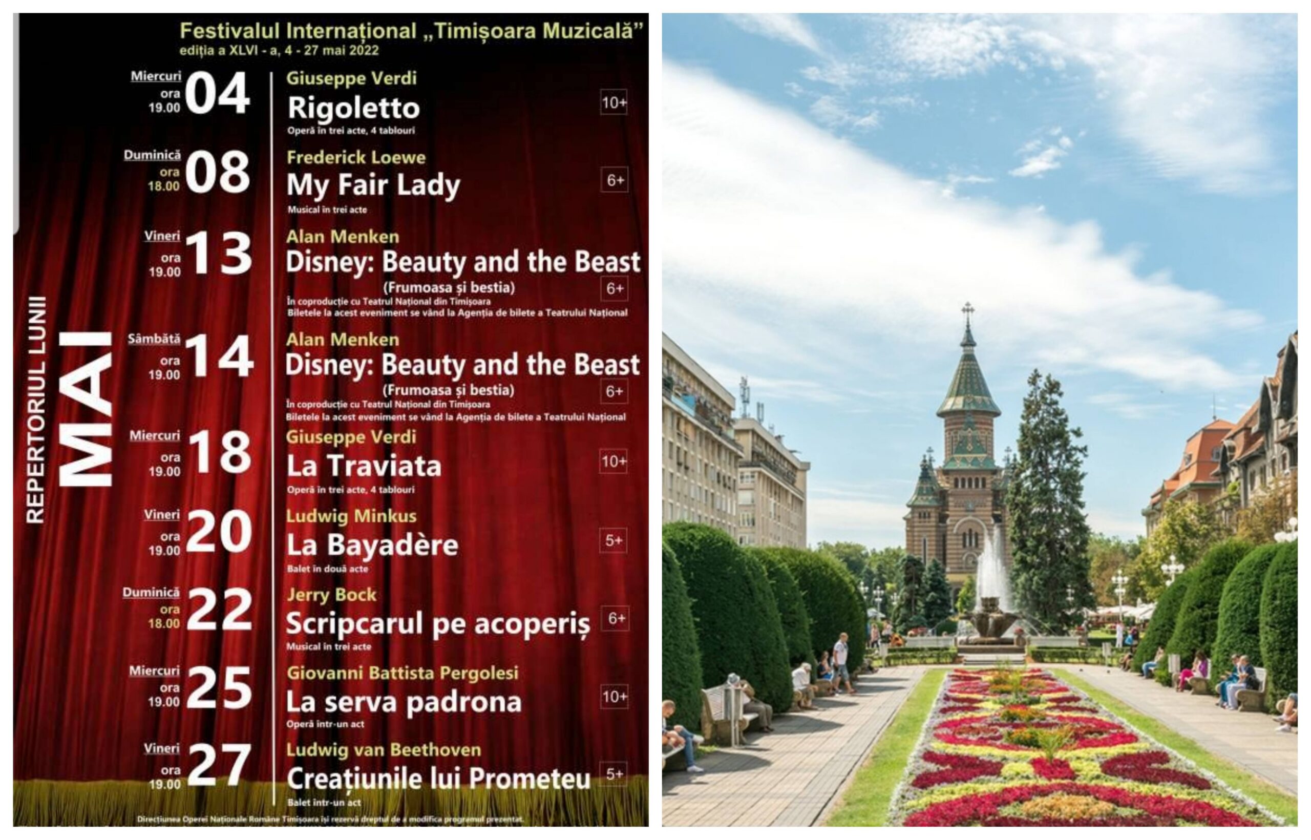 Zece spectacole de excepție vor avea loc la Timișoara