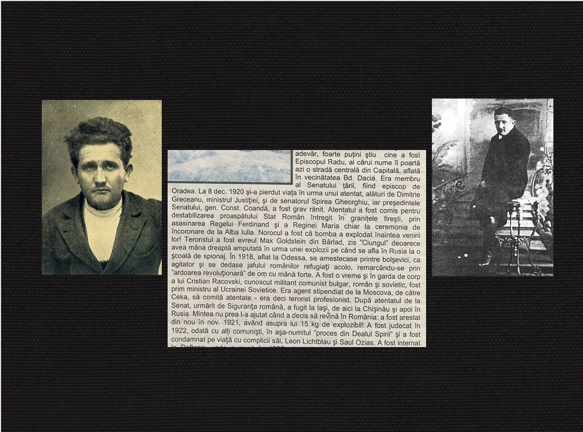 Max Goldstein și primul atentat terorist din România